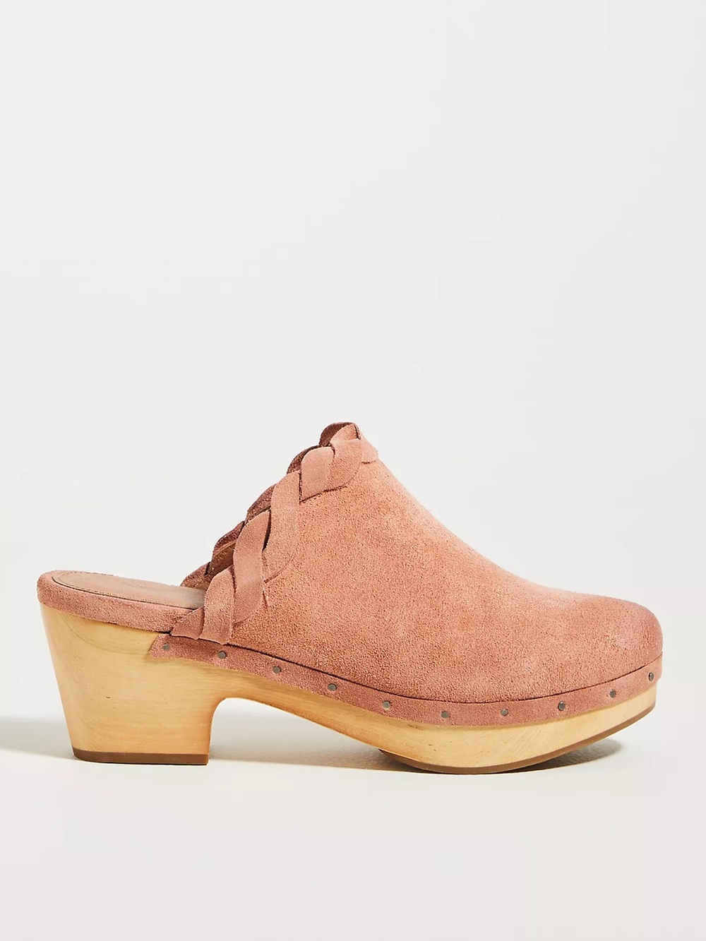 Frye Mille braided suede mule clogs